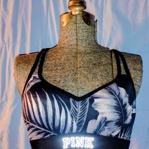 PINK Victoria's Secret Women's Tropical Print Sports Bra Size Small